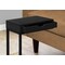 Monarch Specialties Accent Table - Black / Black Metal With A Drawer I 3600 - alternate 3